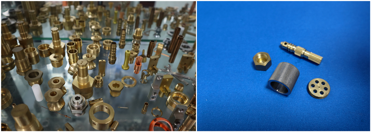 Falcon CNC Swiss: insertos roscados de latón estriados personalizados con mecanizado de alta precisión Insertos roscados de latón estriados fabricados con mecanizado CNC de precisión en Falcon CNC Swiss
