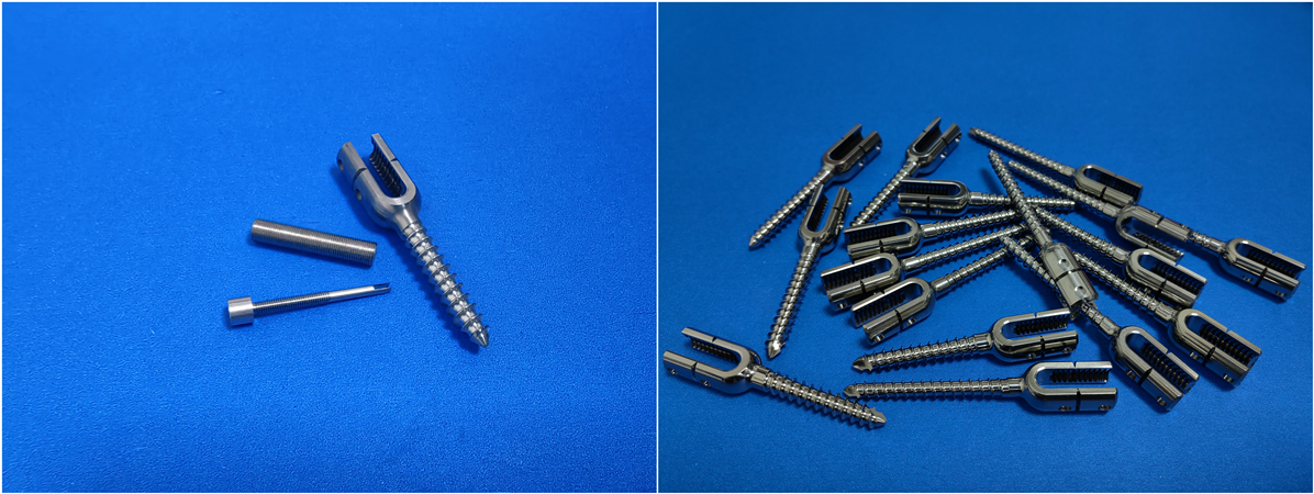 Tornillos de titanio mecanizados con precisión suiza para componentes críticos Tornillos de titanio mecanizados con precisión suiza para aplicaciones médicas y electrónicas