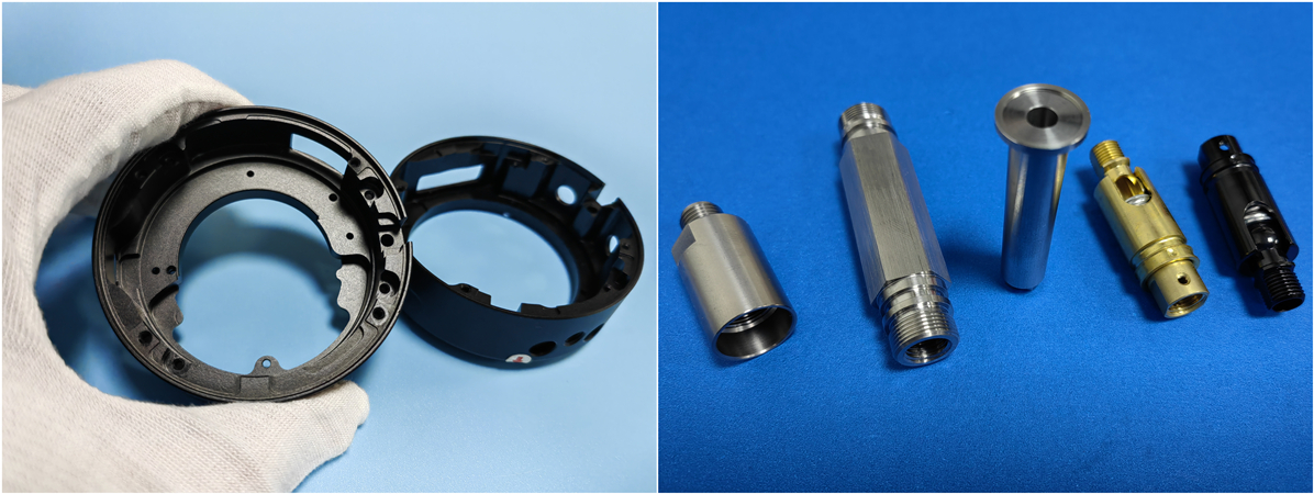 Piezas de aluminio torneadas suizas para aplicaciones CNC de precisión. Comuníquese con nuestro equipo de ingeniería hoy