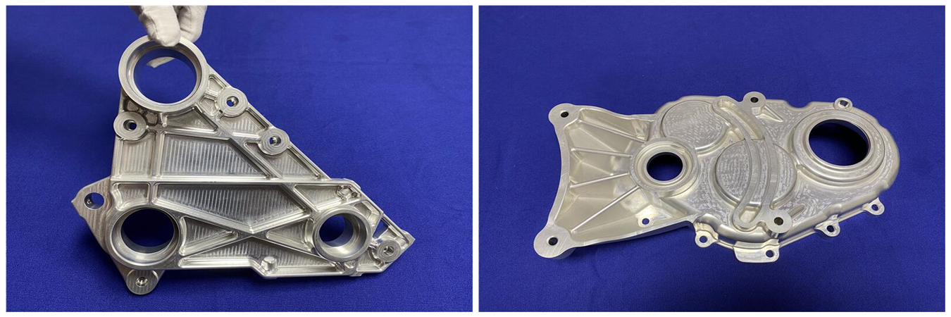 Componente de máquina de fresado CNC con pieza metálica mecanizada de alta precisión