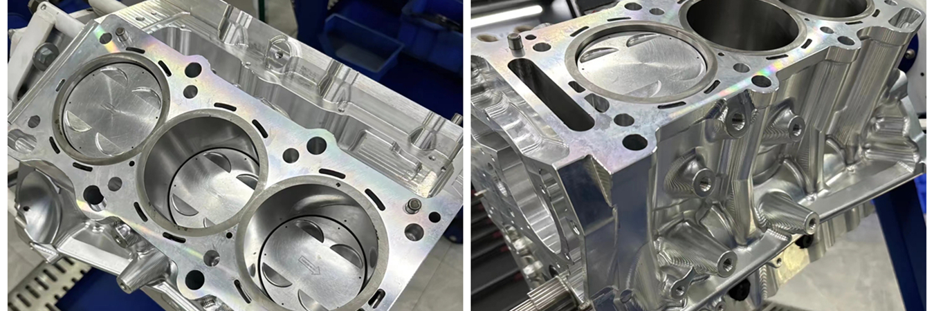 Mecanizado CNC de 5 ejes para bloque de motor y componentes complejos Bloque de motor mecanizado con 5 ejes mediante proceso de fresado CNC de precisión