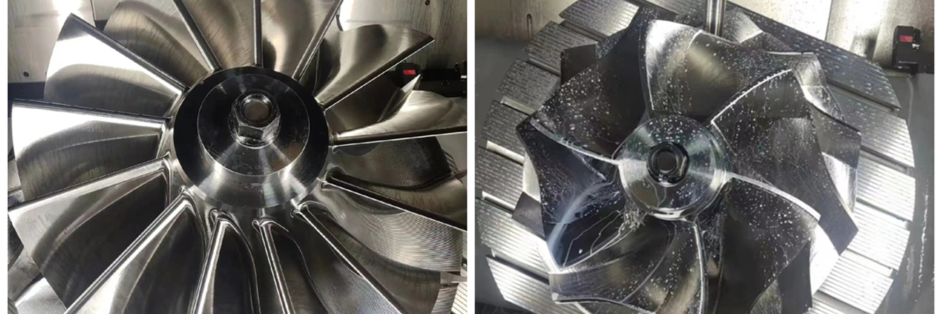 Mecanizado CNC de 5 ejes de impulsor para fabricación de piezas complejas Impulsor mecanizado con 5 ejes para componentes aeroespaciales de alta precisión
