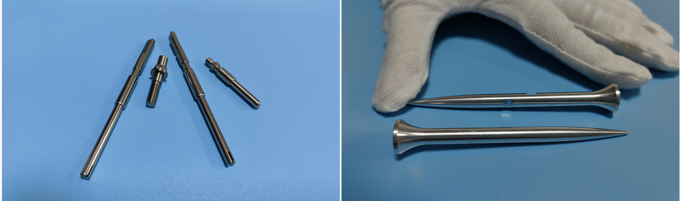 Hardened steel mold guide pins for accurate mold alignment